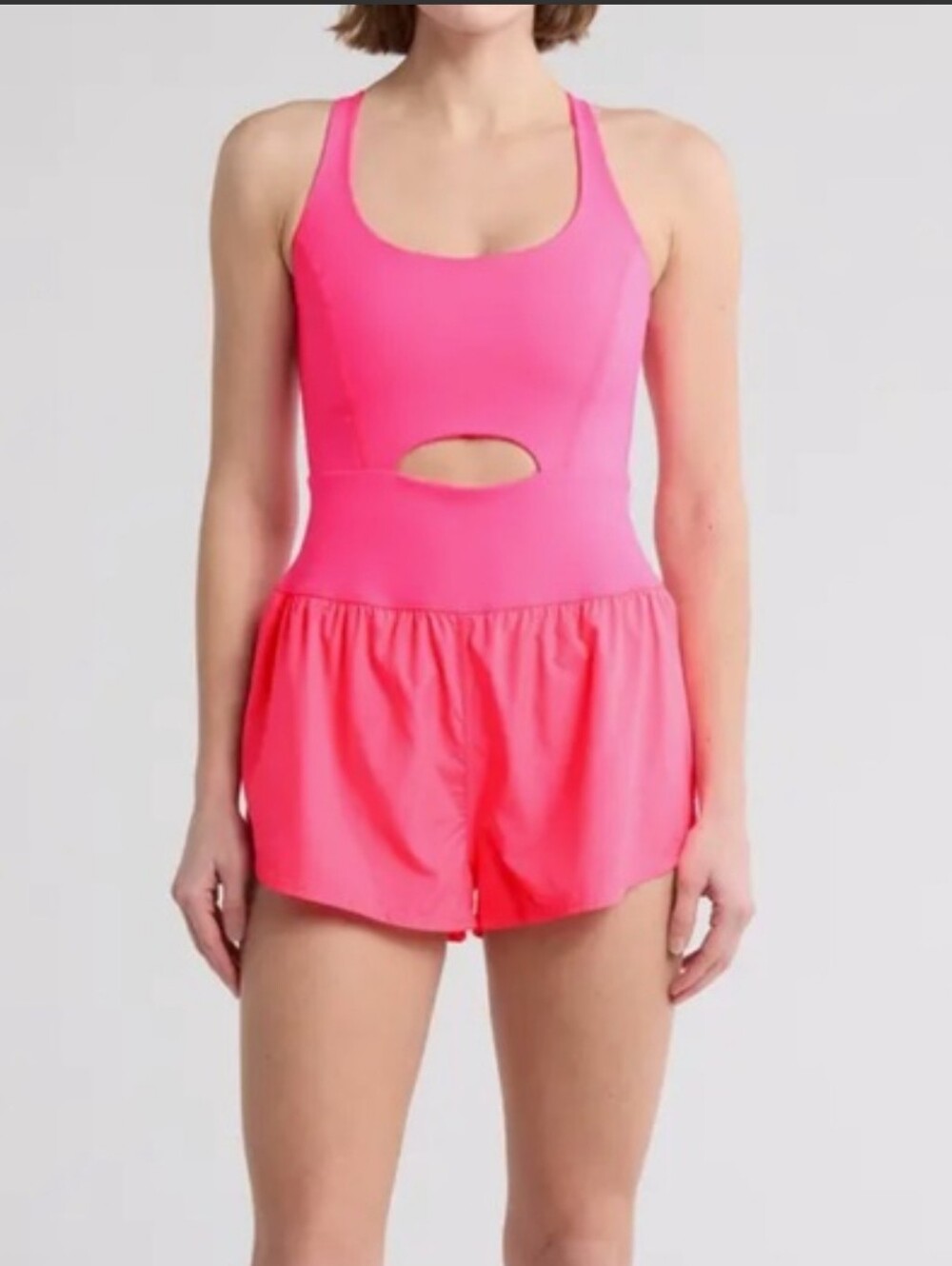 FP Movement Righteous Runsie Neon Pink Activewear Size XS